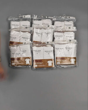 Фотография  636 - Футболка белая муж Корея 085#5 кг оптом в Саранске и Мордовии