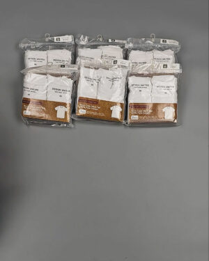 Фотография  998 - Футболка белая муж Корея 085#5 кг оптом в Саранске и Мордовии