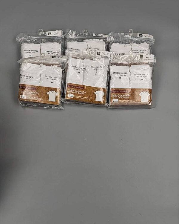 Фотография  210 - Футболка белая муж Корея 085#5 кг оптом в Саранске и Мордовии