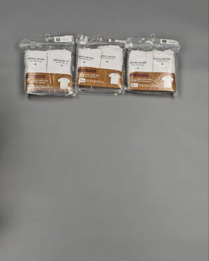 Фотография  539 - Футболка белая муж Корея 085#5 кг оптом в Саранске и Мордовии